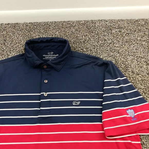 Vineyard Vines Union League Golf Club Polo Shirt Performance Mens Medium - Picture 1 of 8